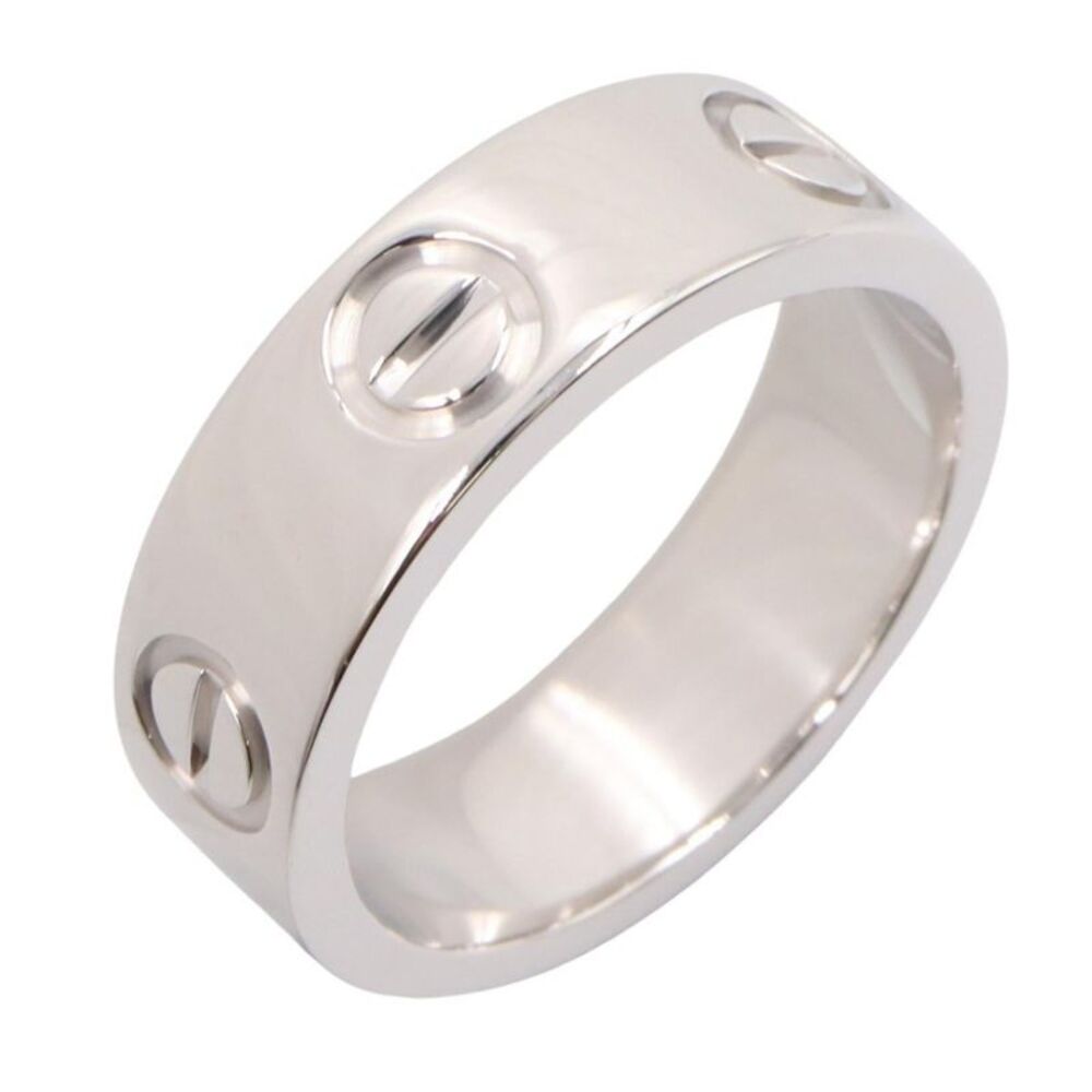 Cartier Love Au750 White Gold Ring Size 7
